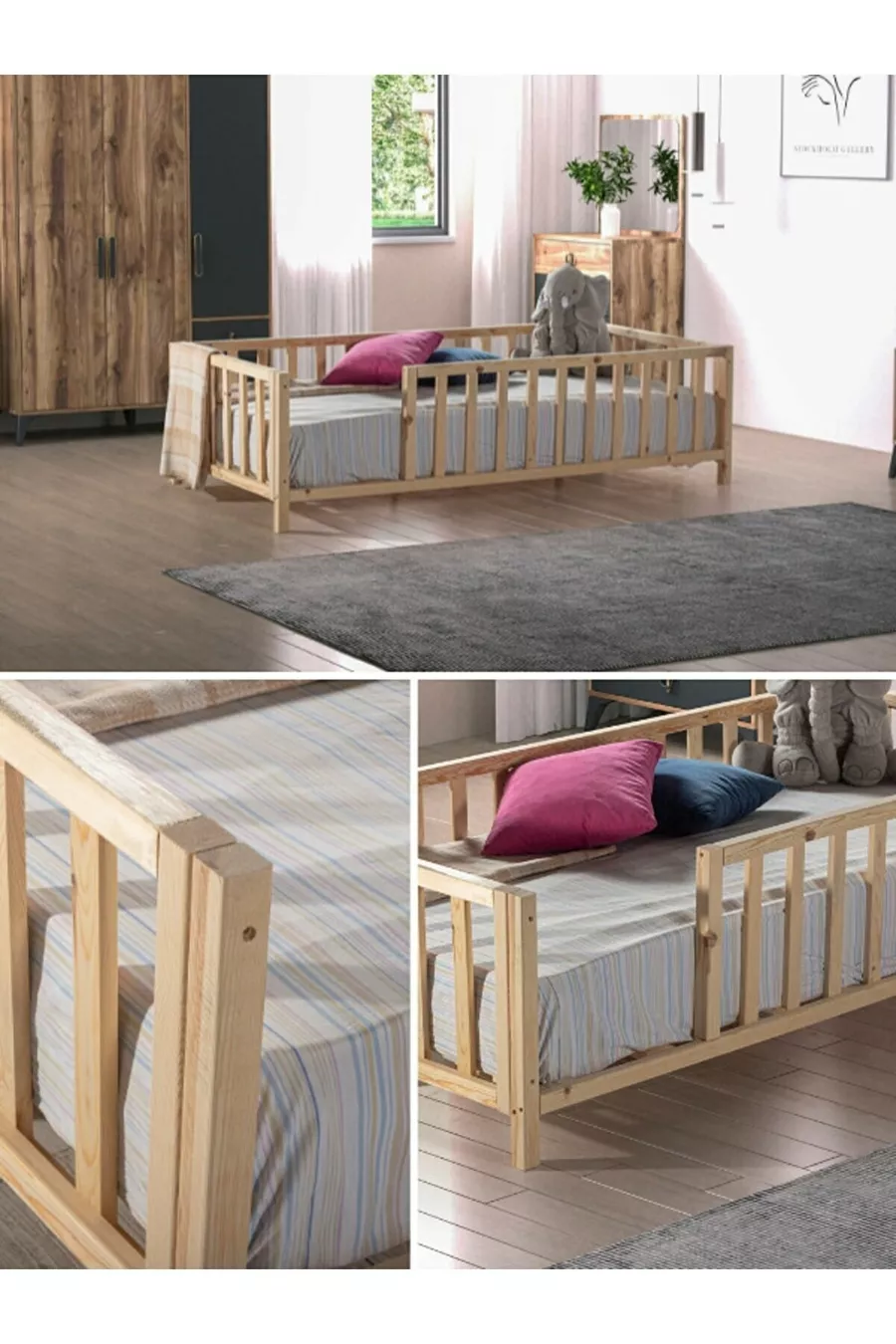 Lit Montessori en bois Pera