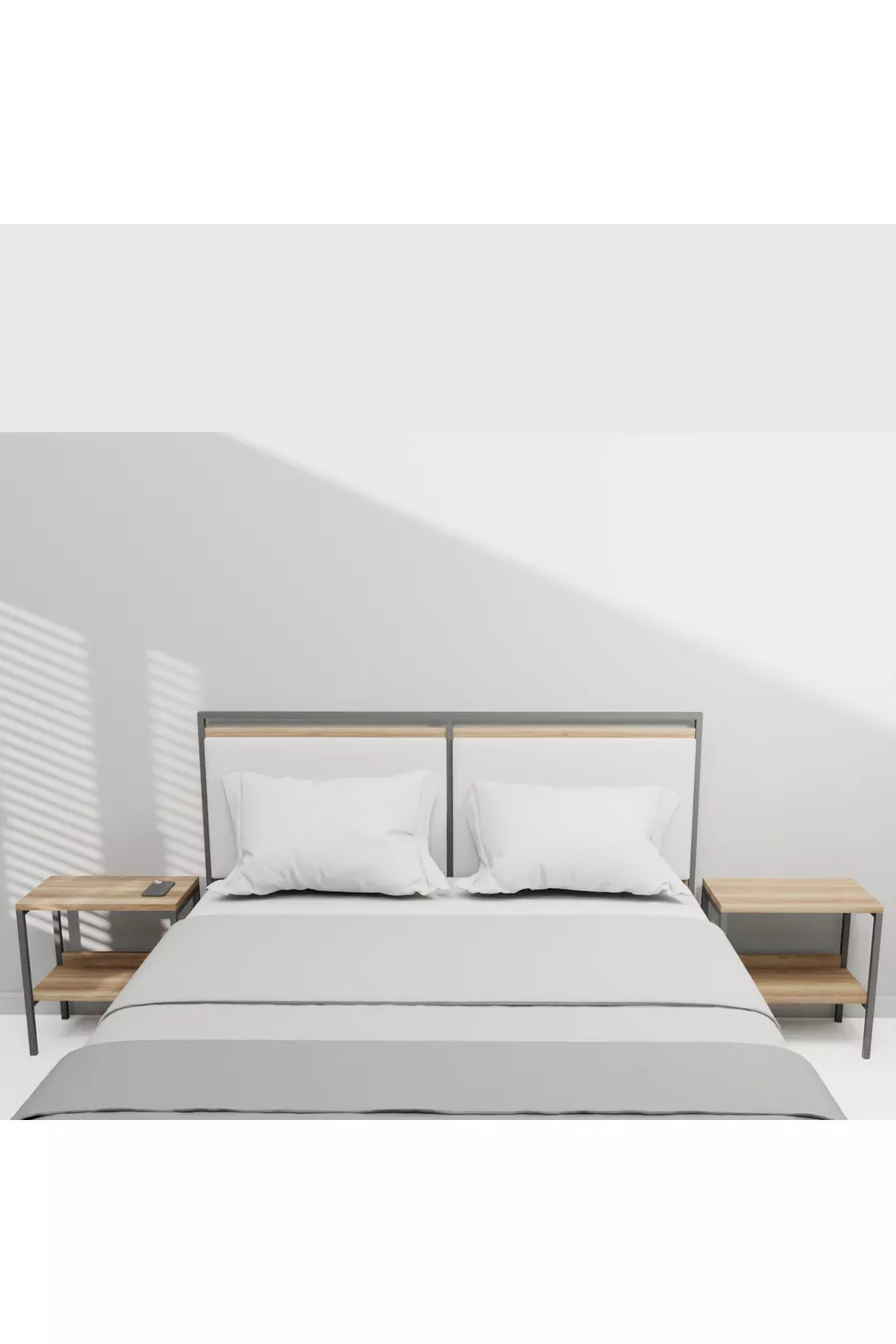 Ensemble de meubles d'hôtel Modulago Midi Anthracite Noyer