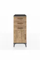 Commode Hyperion à une étagère, 3 tiroirs et une porte, anthracite-pin