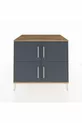 Commode Kronos 3 étagères 4 portes Pin-Anthracite