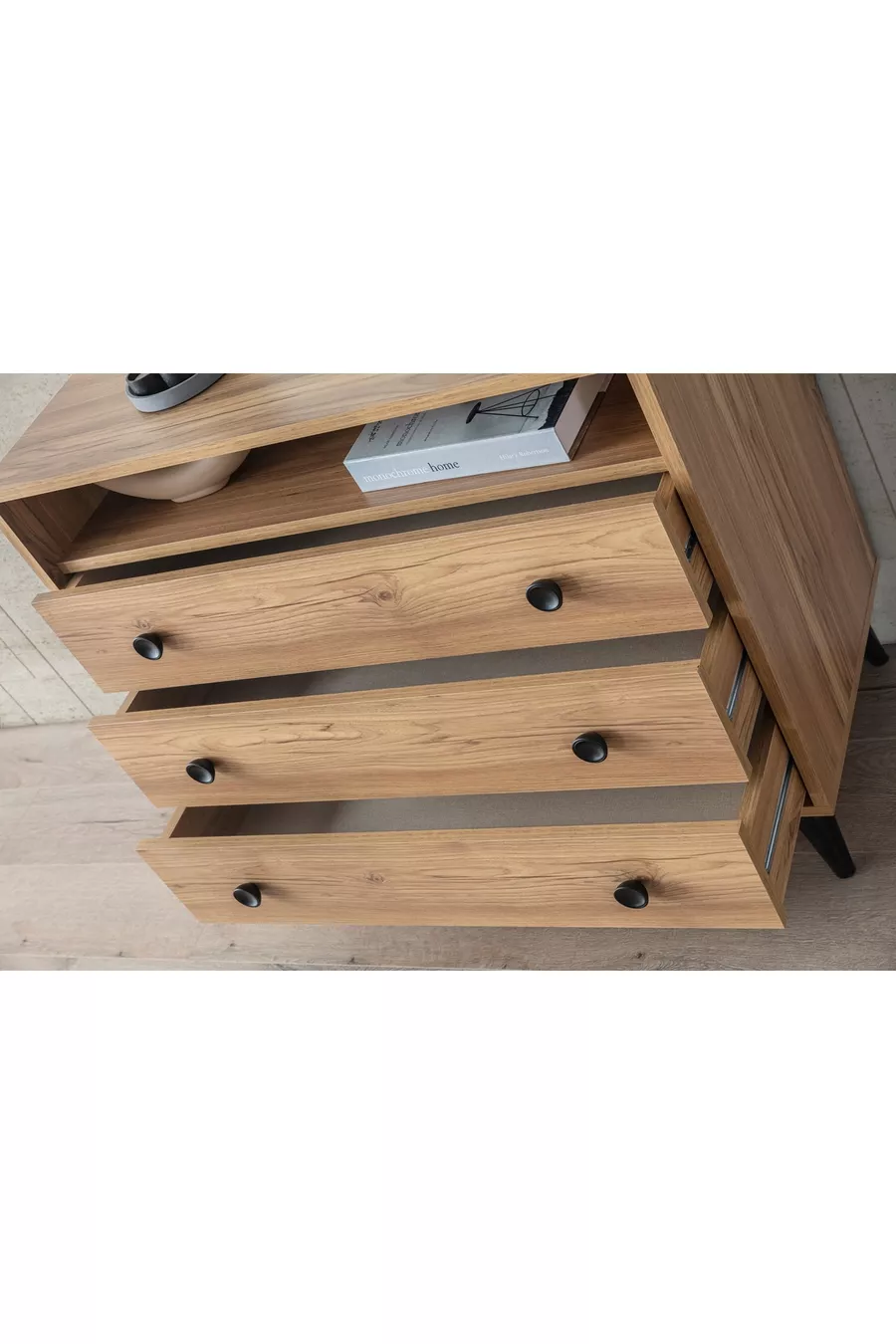 ENSEMBLE DE CHAMBRE ETI, 4 PORTES, AVEC TIROIRS