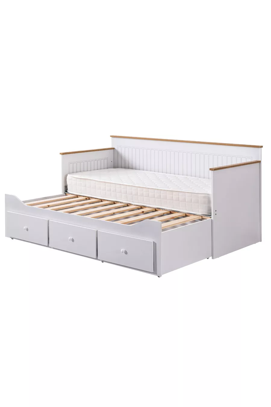 Lit superposé avec tiroirs, Lit double Marmaris Divan avec sommier relevable + Matelas doux
