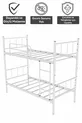 Lits superposés Tekno compatibles avec matelas, métal blanc détachable