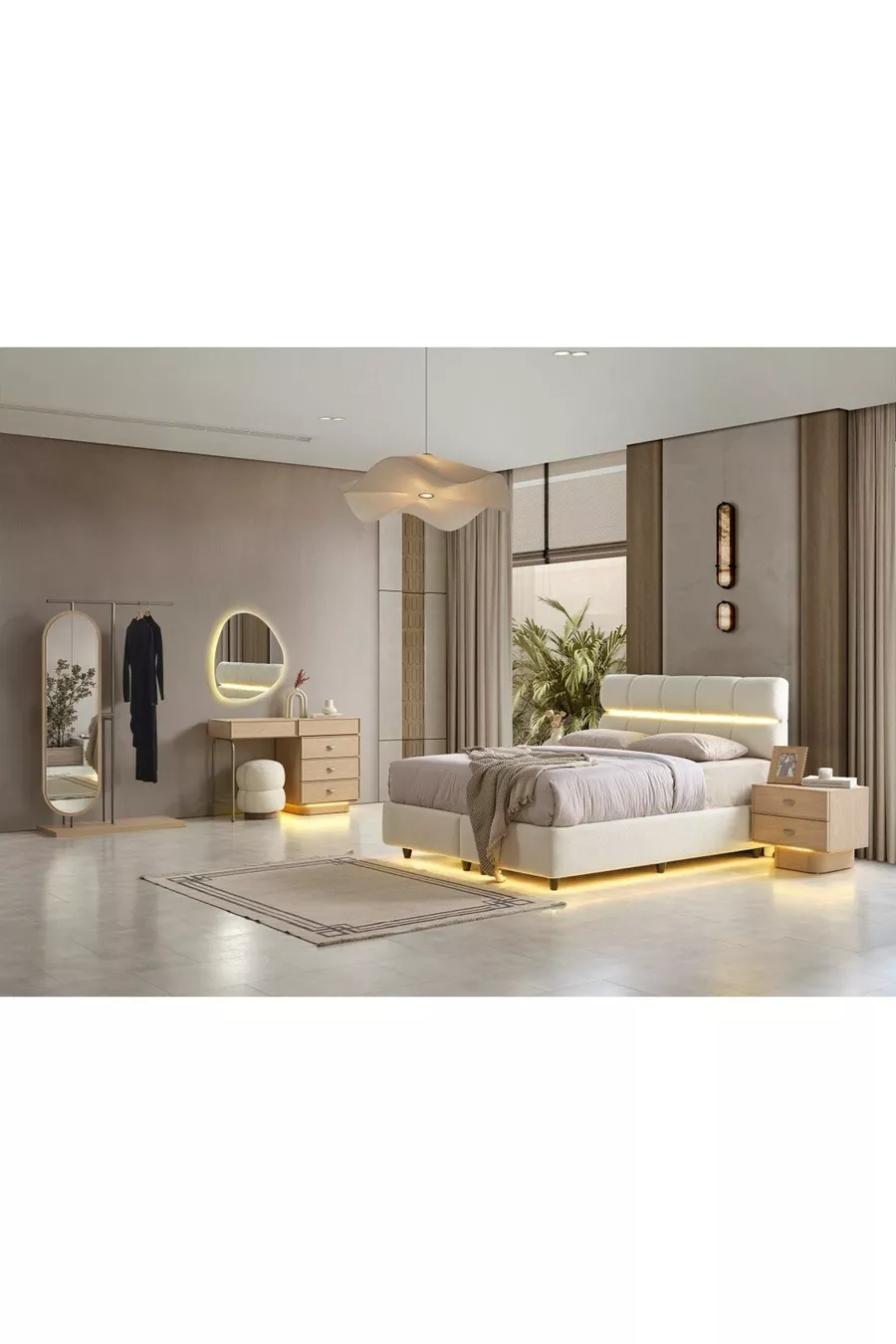 ENSEMBLE DE CHAMBRE À COUCHER MOTTO MDF