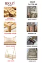 Lit Montessori pour bébé et enfant unisexe en bois naturel