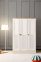 Lit superposé, Lit superposé avec tiroirs Zenit Plus, Armoire à 3 portes, 3 matelas confort