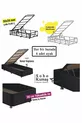 Ensemble Lit Niron Piano Lite Simple avec Sommier et Tête de Lit - Tissu Noir, Sommier et Tête de Lit en Métal