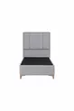 Lit coffre Gold Therapy gris (TÊTE DE LIT ET MATELAS NON INCLUS)