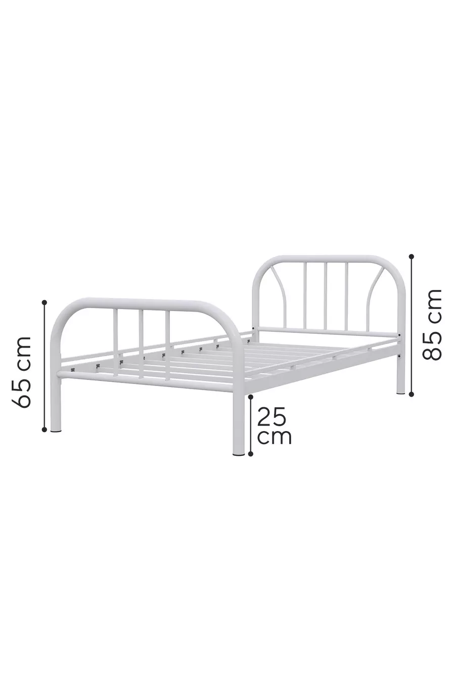 Lit en fer forgé Royal Metal blanc pour une personne