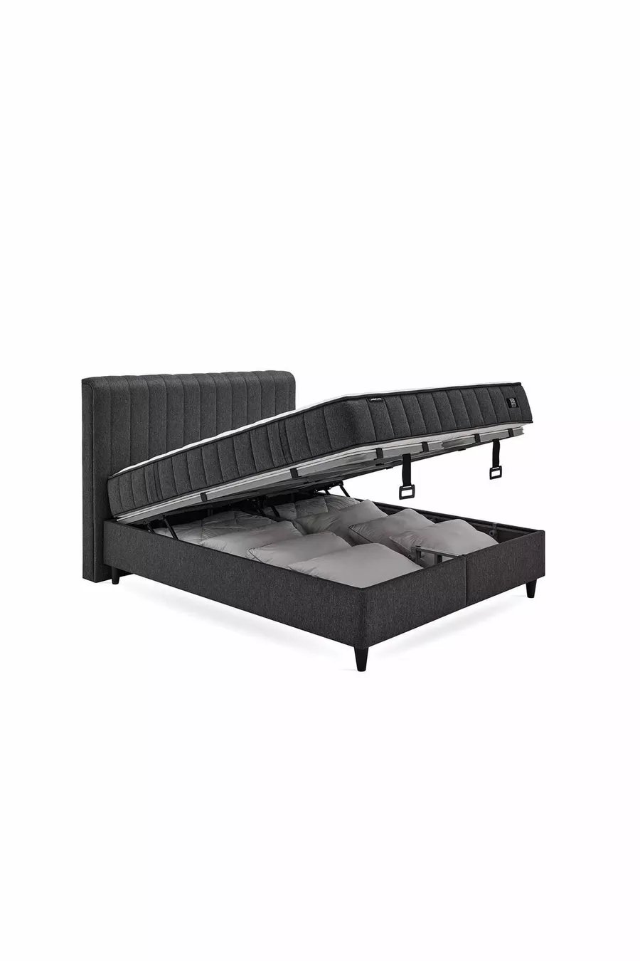 Lit Ionic Energy Pro - Base Lento - Ensemble Tête de Lit Somni 3 pièces - Noir