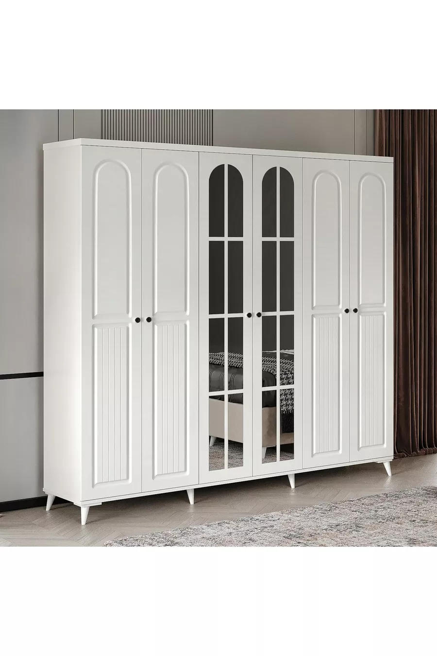 Ensemble de chambre à coucher Roma en MDF complet avec montage gratuit