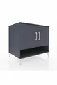 Commode Kronos 2 étagères 2 portes Anthracite-Anthracite
