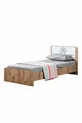 Lit superposé, Lit superposé Captain Ranza avec bureau et 2 matelas Comfort