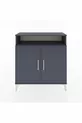 Commode Arges 3 étagères 2 portes Anthracite-Anthracite