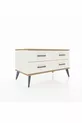 Commode Hyperion 4 étagères Pierre de lune-Pin/Pierre de lune