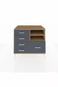 Commode Kronos 2 étagères 5 tiroirs Pin-Pin/Anthracite