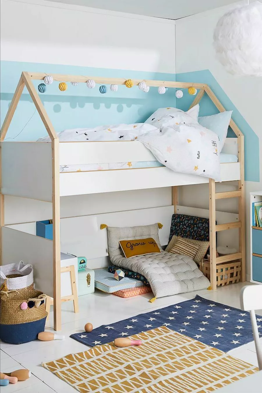 Lit superposé Montessori Markaawm pour chambres d'enfants et bébés