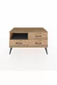 Commode Hyperion à une étagère et trois tiroirs Pin-Anthracite/Pin