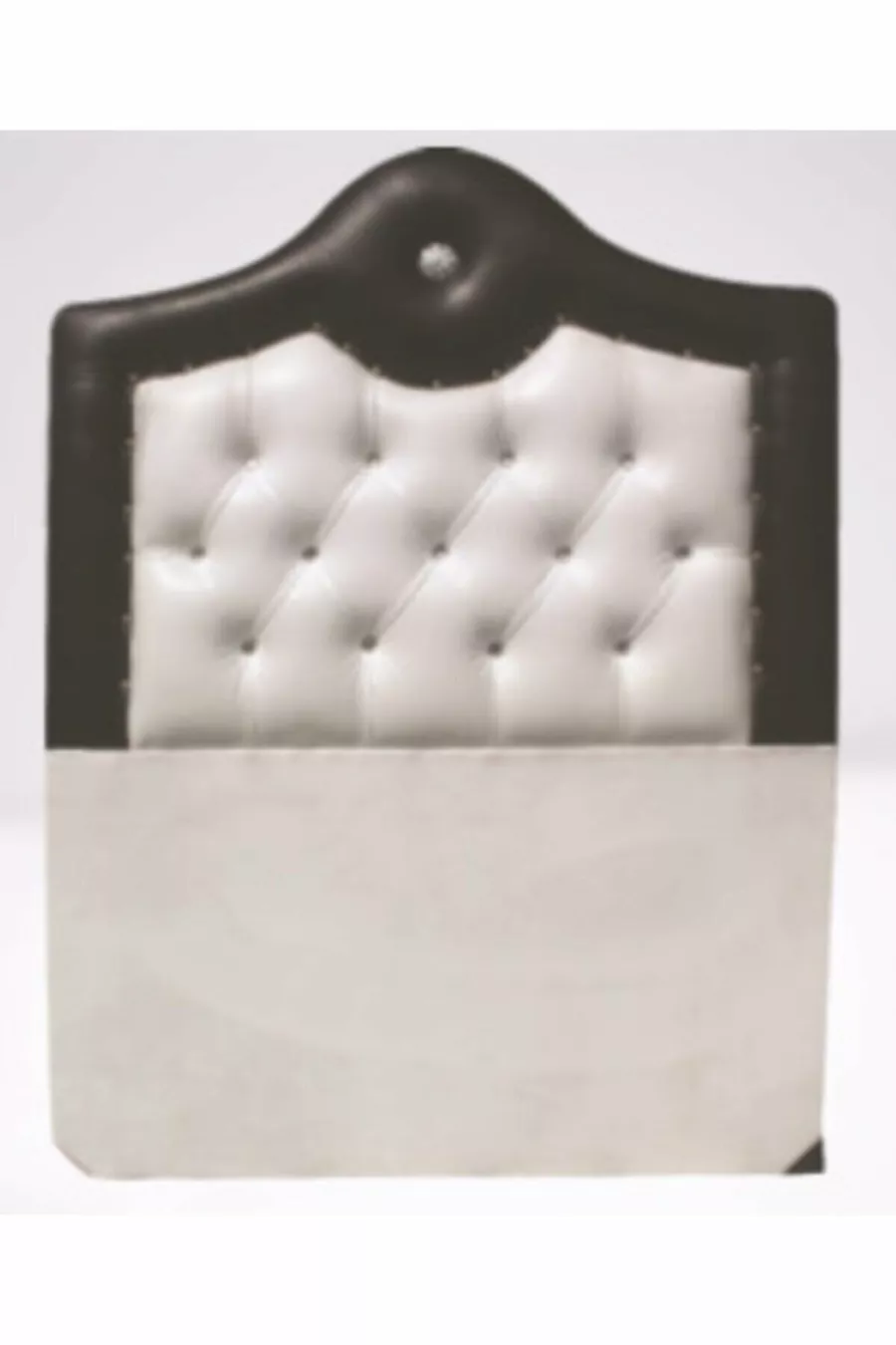 Tête de lit Alc Roi Similicuir Couleur crème marron combinée Tête de lit capitonnée