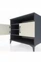 Commode Kronos 3 étagères 2 portes Anthracite-Pierre de lune