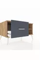 Commode Kronos à une étagère et un tiroir, pin-pin/anthracite