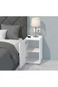 commode blanche simple Panama avec porte unique, ouverture à droite ou à gauche
