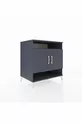 Commode Kronos 3 étagères 2 portes Anthracite-Anthracite