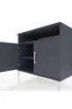 Commode Kronos 2 étagères 2 portes Anthracite-Anthracite