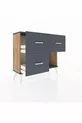 Commode Arges 3 tiroirs Pin-Anthracite
