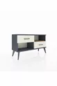 Commode Arges à une étagère, 2 tiroirs, Anthracite-Sapin/Mer de pierre