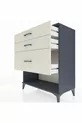 Commode Hyperion 3 tiroirs Anthracite-Pierres de lune