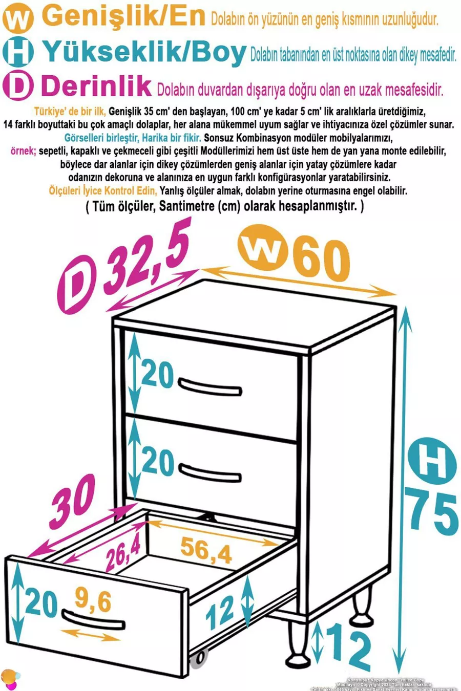 SÖKE, Armoire de salle de bain multifonctions à 3 tiroirs avec pieds (différentes options de largeur)