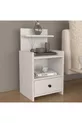 Table de chevet moderne à tiroirs avec étagères % MDF