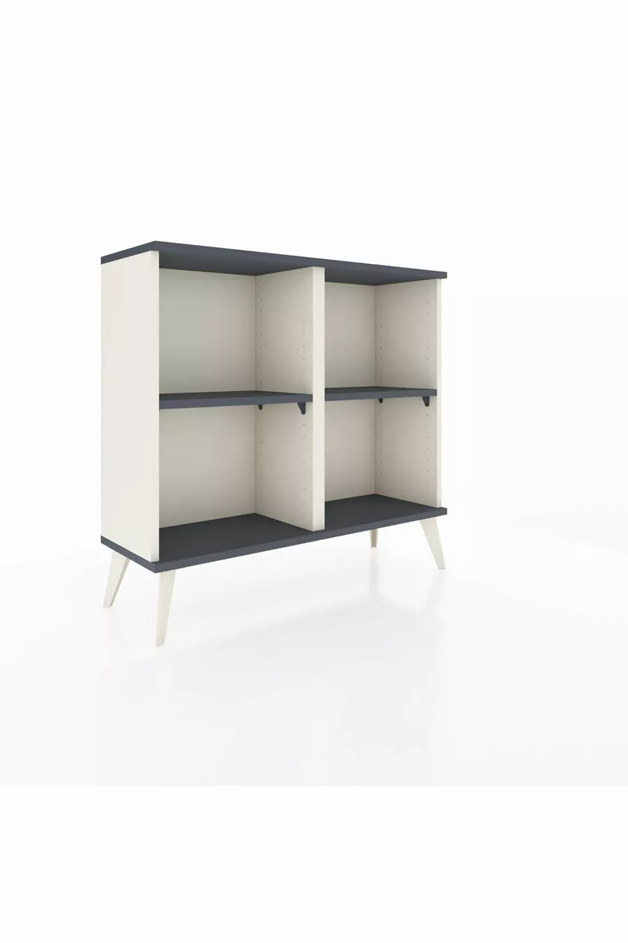 Commode Arges 2 étagères Pierre de lune-Anthracite