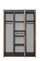Lits superposés, Lits superposés Naturel avec bureau et armoire à 3 portes