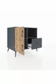 Commode Kronos 2 étagères, 1 tiroir, 2 portes, Anthracite-Sapin/Anthracite