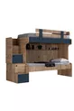 Lit superposé Ranza, Riva avec échelle 2 en 1 + Armoire 3 portes + 2 matelas Comfort