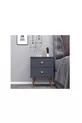 COMMODE MILAS, AVEC PIEDS EN BOIS, ANTHRACITE