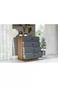 COMMODE ALMİNA, 4 TIROIRS, NOYER GRIS