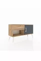 Commode Arges avec une étagère, un tiroir et une porte, pin-anthracite/pin