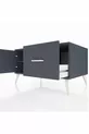 Commode Kronos avec une étagère, un tiroir et une porte, Anthracite-Anthracite