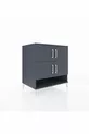 Commode Kronos 4 étagères 4 portes Anthracite-Anthracite