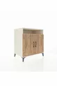 Commode Kronos 3 étagères 2 portes Pierre de lune-Pin
