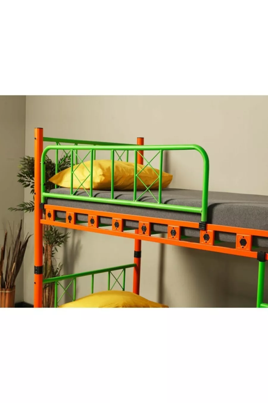 Lit superposé en métal pour chambre d'enfant Carme Cm