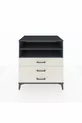 Commode Kronos 2 étagères 3 tiroirs Anthracite-Pierre de Lune