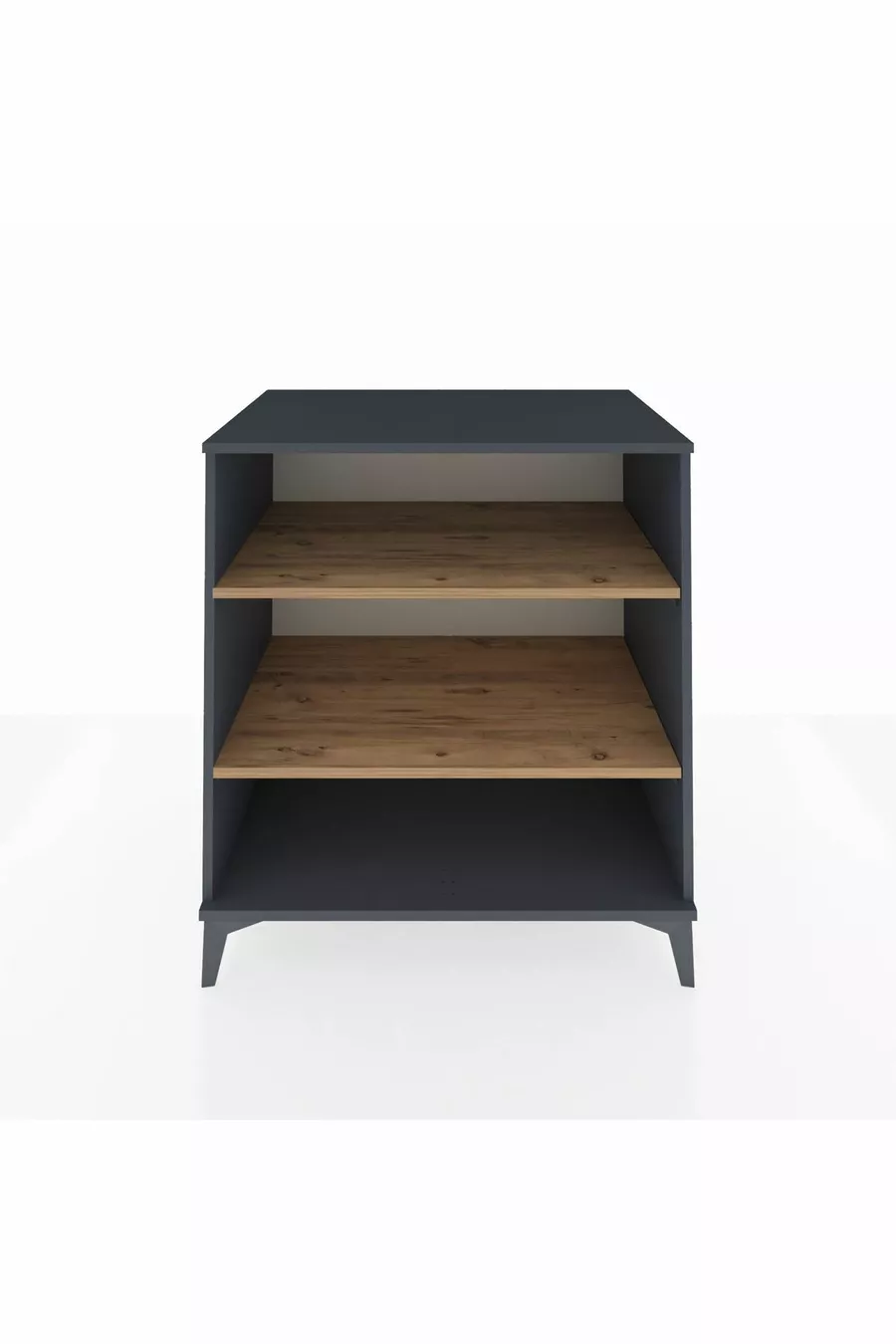 Commode Kronos 2 étagères Anthracite-Pin