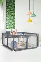 Aire de jeux sécurisée Original Playard Plus pour bébés et enfants, parc de jeux, tapis de jeu et balles, gris