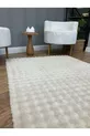 Tapis Puffy Bubble en forme de lapin en plumes, antidérapant, lavable en machine, pour salon, couloir, cuisine