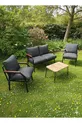 Mobilier de jardin 2 1 1 Ensemble de jardin Miray avec table en métal Ensemble de balcon Ensemble de thé 