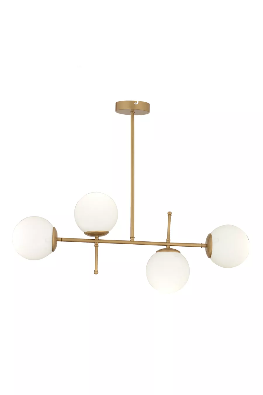 Suspension pour chambre à coucher et salon moderne à 4 lampes style vieilli Günay, dessus de table de cuisine